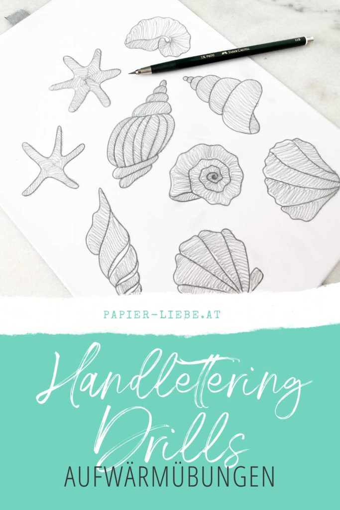 Handlettering-Drills – Aufwärmübungen Muscheln